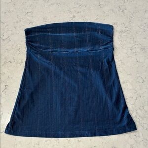 Express Navy Strapless Top